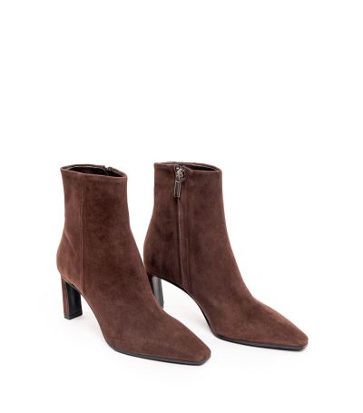 Дамски кафяви велурени боти BIANCA DI