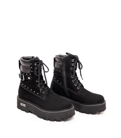 Дамски черни велурени боти CULT